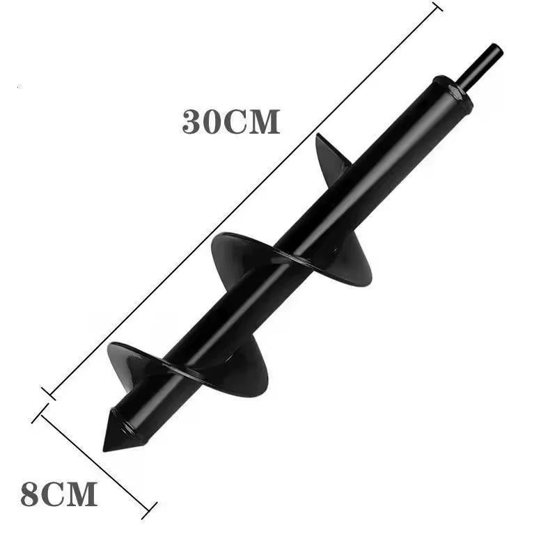 1 Pc Spiral Pole Auger Set Garden Planting Flowers Plant Supplies Loose Soil Digging Hole Metal Drill Bit Garden Power Tools