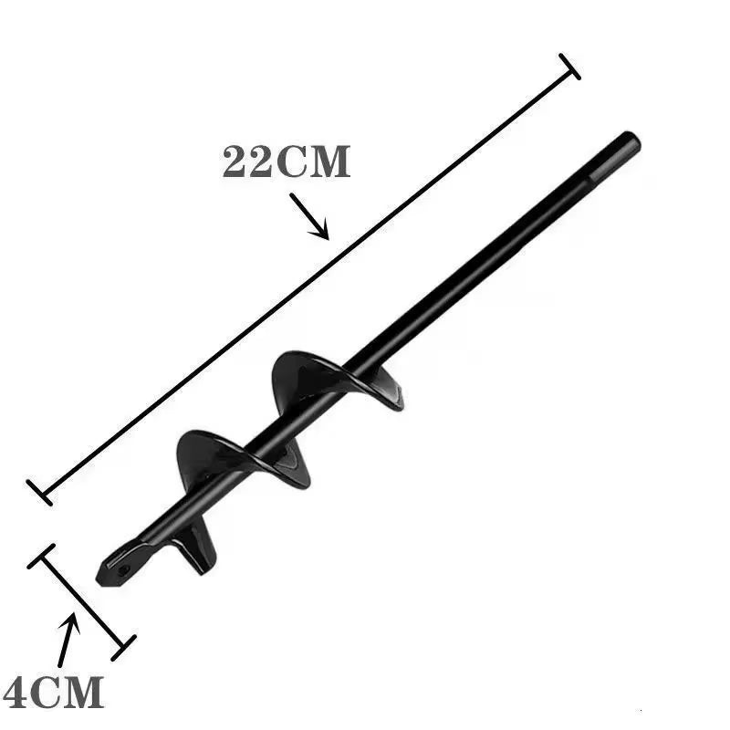 1 Pc Spiral Pole Auger Set Garden Planting Flowers Plant Supplies Loose Soil Digging Hole Metal Drill Bit Garden Power Tools