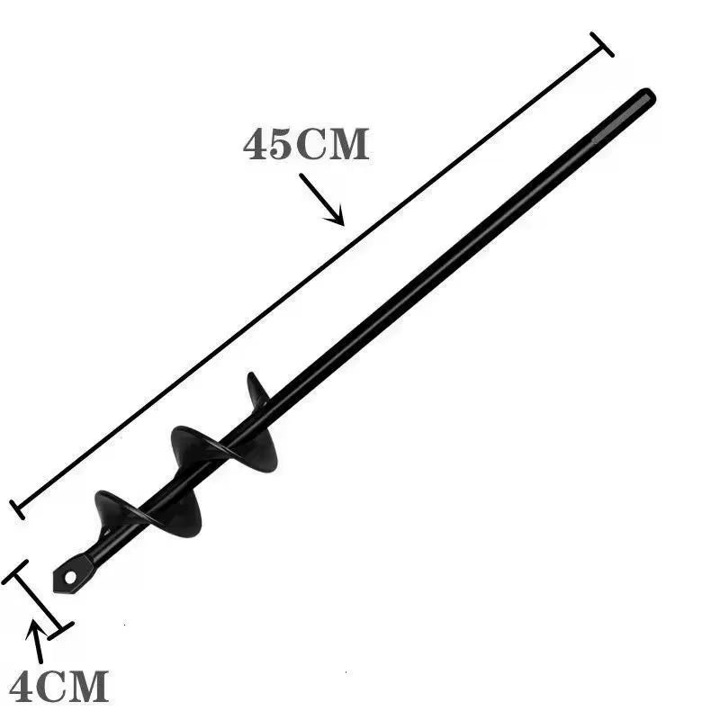 1 Pc Spiral Pole Auger Set Garden Planting Flowers Plant Supplies Loose Soil Digging Hole Metal Drill Bit Garden Power Tools
