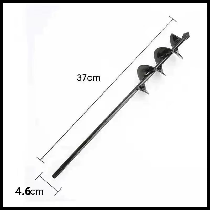1 Pc Spiral Pole Auger Set Garden Planting Flowers Plant Supplies Loose Soil Digging Hole Metal Drill Bit Garden Power Tools
