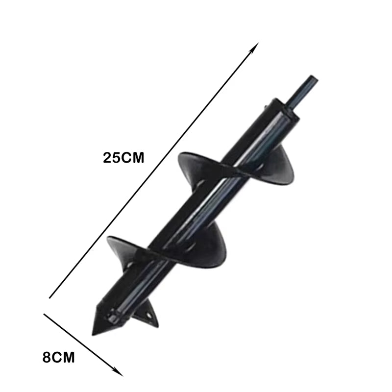 1 Pc Spiral Pole Auger Set Garden Planting Flowers Plant Supplies Loose Soil Digging Hole Metal Drill Bit Garden Power Tools